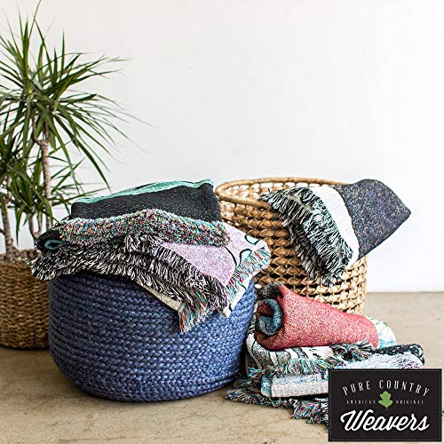 Pure Country Weavers Lakeside Scripture Spanish Blanket by Jack Sorenson - Psalm 122:1- Religious Gift Tapestry Throw Woven from Cotton - Made in the USA (72x54) - color: Psalm 122:1 Spanish, size: 72" x 54"