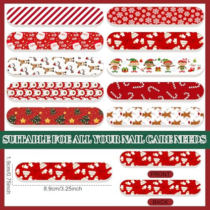 50 Pack Christmas Mini Nail Files Gifts Bulk Christmas Emery Boards - style: Classic