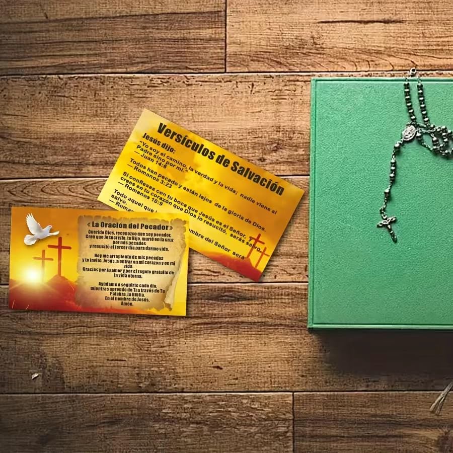 “200 Pcs Christian Bible Verse Cards, Spanish Prayer & Evangelism Cards for Gifts and Religious Events
