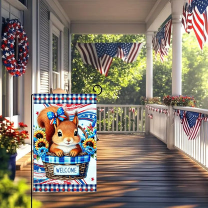 4th of July Garden Flag 12x18 Double Sided for Outside - color: 4th July-12'' x 18"