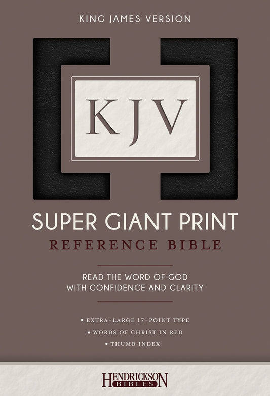KJV Super Giant Print Reference Bible (Imitation Leather, Black, Indexed, Red Letter)