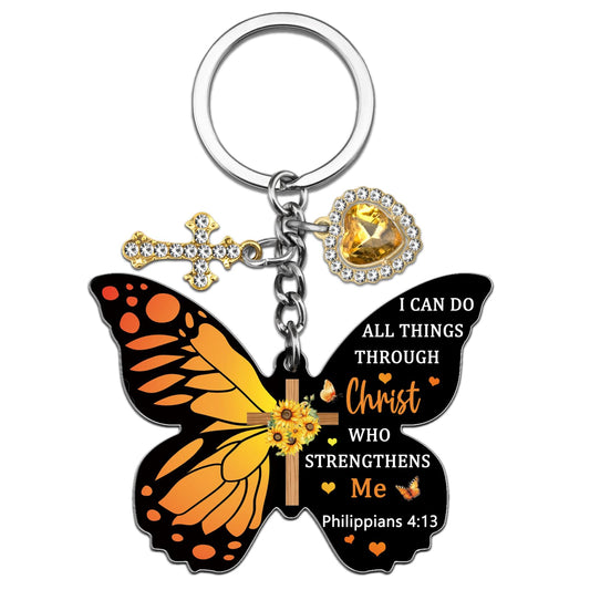 Christian Keychain First Communion Gifts for Girls Women Men Baptism Kids Religious Acrylic Decor Christmas Gift - color: Purple