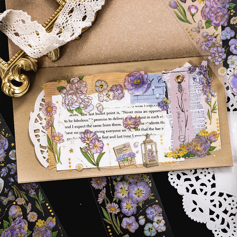 200pcs Aesthetic Botanical Stickers, PET Floral Decal for Journal Scrapbook - color: Floral Stickers