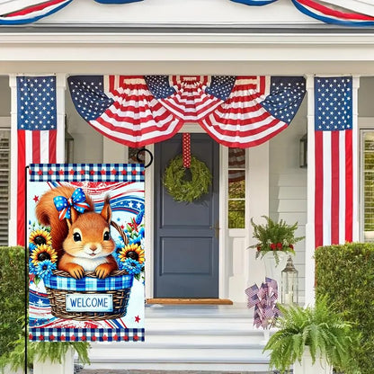 4th of July Garden Flag 12x18 Double Sided for Outside - color: 4th July-12'' x 18"