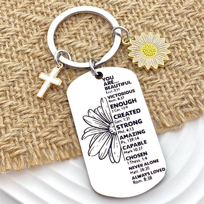 Christian Gifts for Women Friends Inspirational Religious Keychain for Teen Girls Women Catholic Confirmation Gifts Birthday Christmas Gift