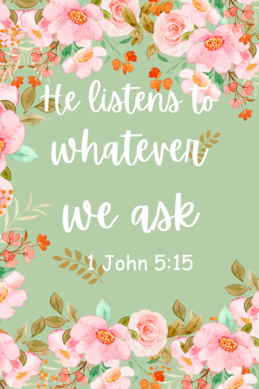 PRAYER REQUESTS AND ANSWERED JOURNAL NOTEBOOK to Record Prayer Requests and God's Answers. 120 lined composition pages, 6x9 inches, soft cover.