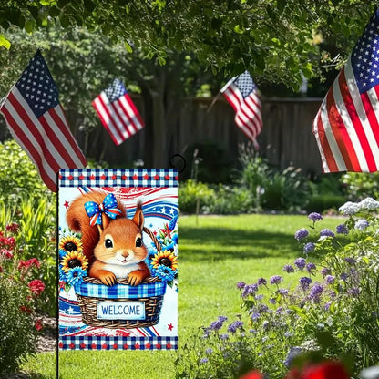4th of July Garden Flag 12x18 Double Sided for Outside - color: 4th July-12'' x 18"
