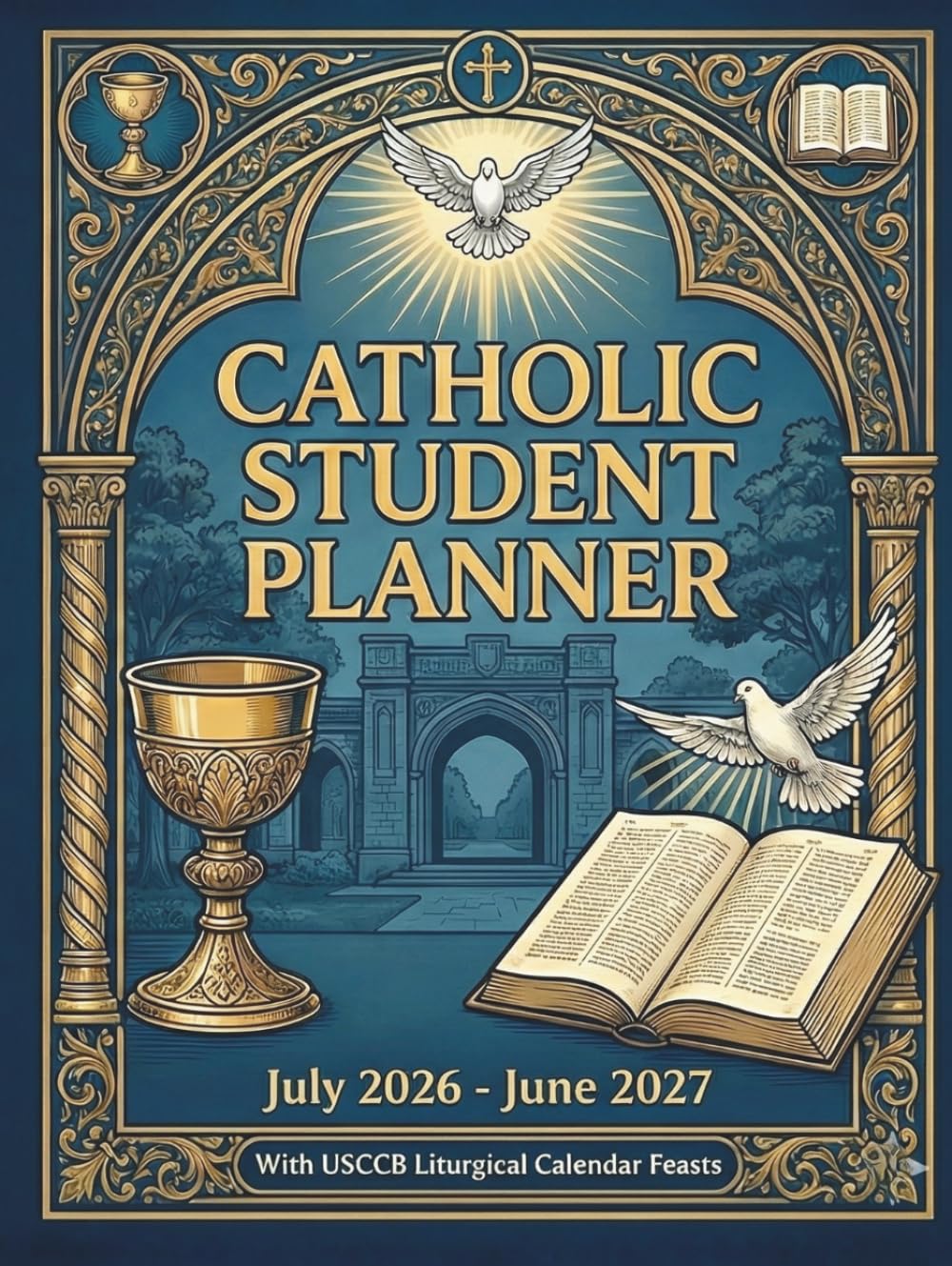 2026–2027 Catholic Student Planner with Saints Days, Feasts, Seasons and Colors: USCCB Liturgical Calendar • 8.5 x 11 Hardcover