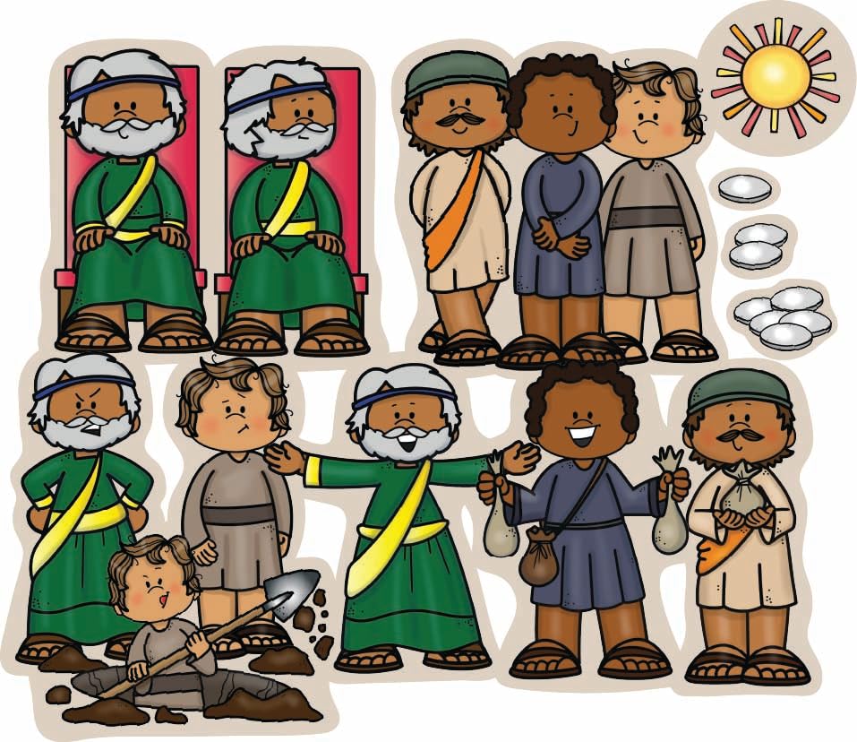 Parable of the Talents Bible Felt Board Figures for Flannel Boards New Testament Made in USA
