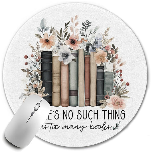Vintage Floral Bookish Mouse Pad, Book Lover Gifts Mousepad Mouse Mat with Non-Slip Rubber Base for Home Office Desk Accessories, Gifts for Reader Book Lovers Women,7.9x7.9 Inch - color: Color-18