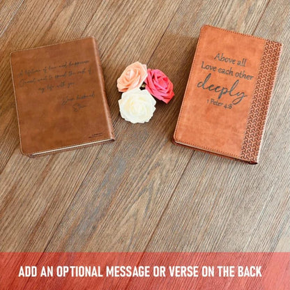 STARKENBURG COMPANY Personalized Family Bible, Custom Engraved ESV Family Journaling Study Bible, For Wedding Gifts