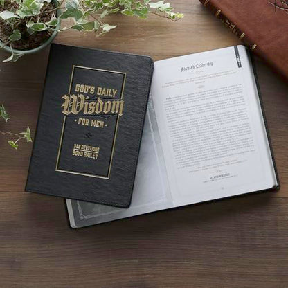 God's Daily Wisdom for Men 366 Devotions Faux Leather
