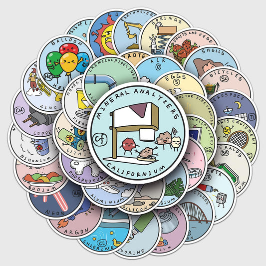 118PCS Periodic Table Element Stickers, Waterproof Vinyl Decals, Science Chemistry Stickers for Laptops, Journals, Water Bottles(Periodic Table of Elements) - color: Periodic Table of Elements