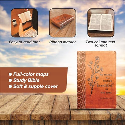 STARKENBURG COMPANY Personalized KJV Bible: Create Your Own Custom Engraved Design with a Designer, KJV Everyday Study Bible, Large Print, King James Version