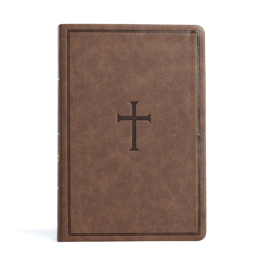 CSB Giant Print Reference Bible, Brown LeatherTouch, Indexed, Red Letter, Presentation Page, Cross-References, Full-Color Maps, Easy-to-Read Bible Serif Type