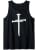 Christian Jesus Nail Cross Tank Top - color: Black, size: Small