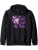 Blessed by God Loved by Jesus Purple Cross Zip Hoodie - color: Black, size: Small